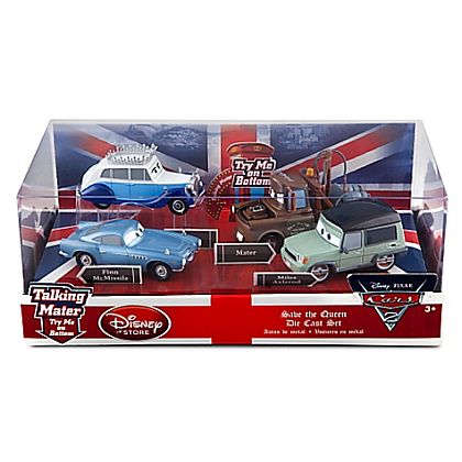 SAVE THE QUEEN 4-Car Set • Disney Store Exclusive • CARS 2 • #3093W