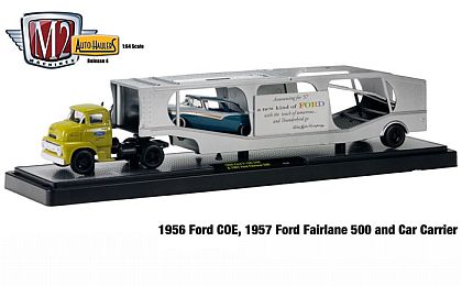 Auto Hauler • 1956 Ford COE Truck & Car Carrier & 1957 Ford Fairlane 500 • #M2-35000-04-02