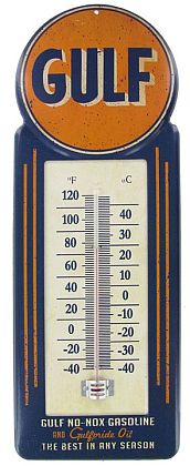 Gulf Oil Thermometer • Celcius and Fahrenheit • #HL339010