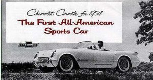 Chevrolet Corvette for 1954 The First All-American Sports Car • #C1954SB