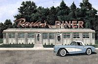 Rosie's Diner, 1957 Corvette Convertible, Item #DF25036