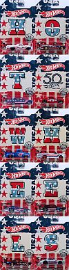 Hot Wheels STARS & STRIPES 50th Anniversary • Complete set of 10 • #HW-FKV70