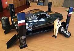 Shelby GT350H on 4-Post Lift Diorama