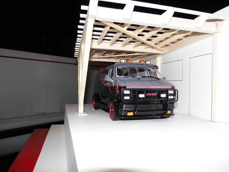 Carport and A-Team Van Diorama