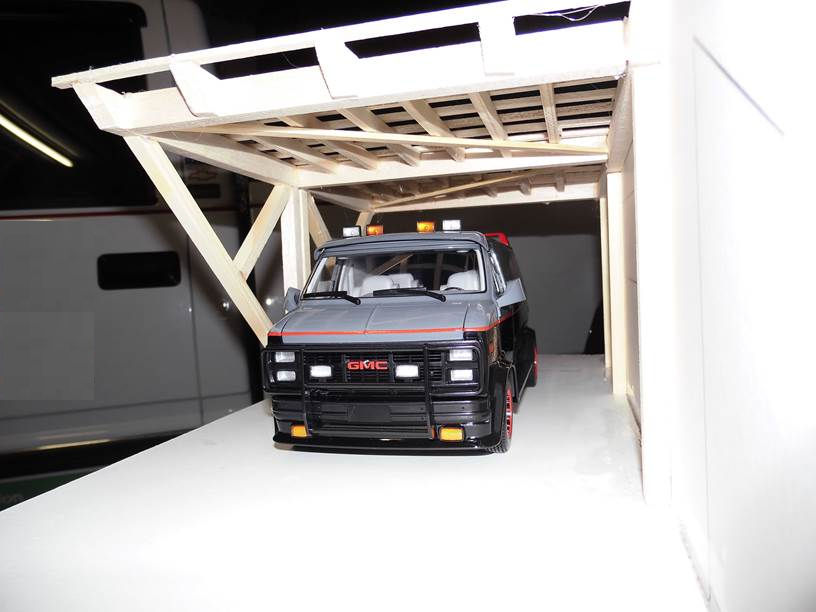 Carport and A-Team Van Diorama