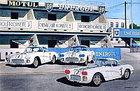 The Calm Before The Storm, 1960 Corvettes at Le Mans, Item #DF25023