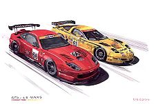24hrs. of Le Mans, Ferrari and Corvette, Item #UE6366LM04
